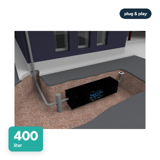 Compleet infiltratiesysteem 400 liter, plug & play
