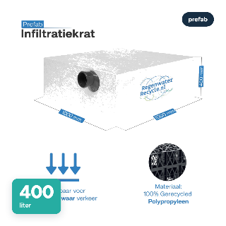 Prefab infiltratiekrat 400 liter, 100 × 100 × 40 cm