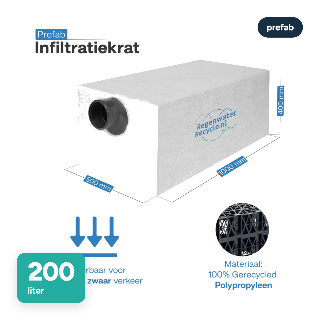 Prefab infiltratiekrat 200 liter, 50 × 100 × 40 cm