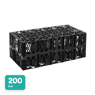 Wavin Aquacell Lite infiltratiekrat 200 liter zwart, 100 × 50 × 39 cm