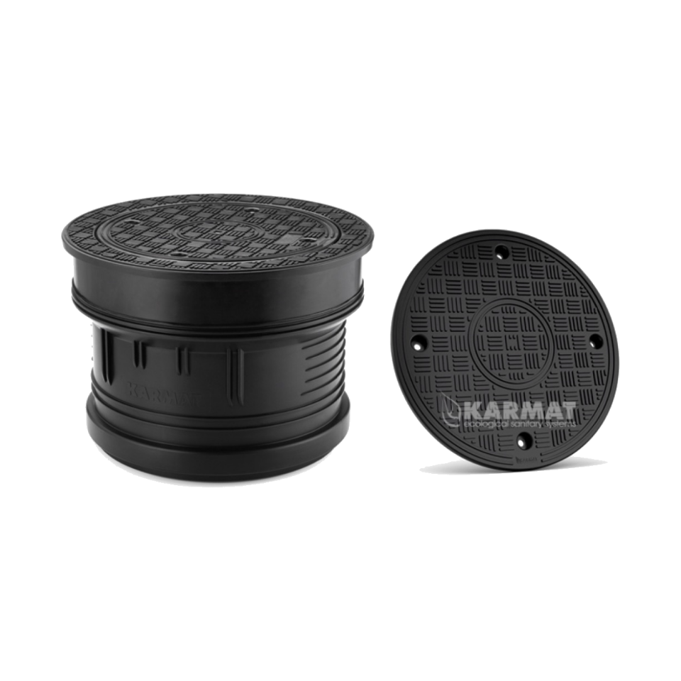 Putdeksel rond 315 mm manchetmof, dicht rooster