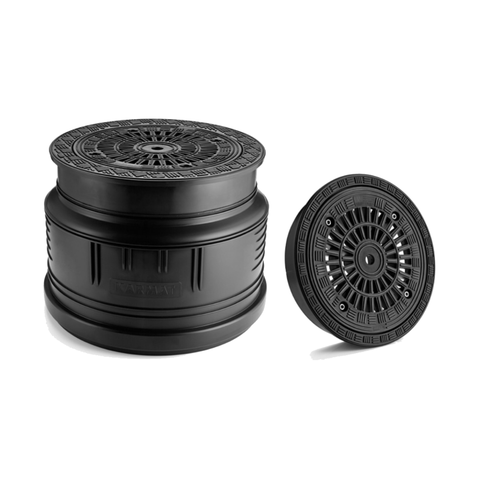 Putdeksel rond 315 mm manchetmof, open rooster
