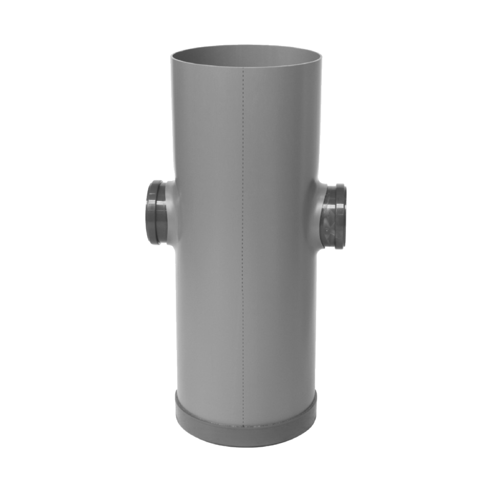 PVC zandvangput, 400 mm, met filter, 2 × 160 mm, hoogte 100 cm